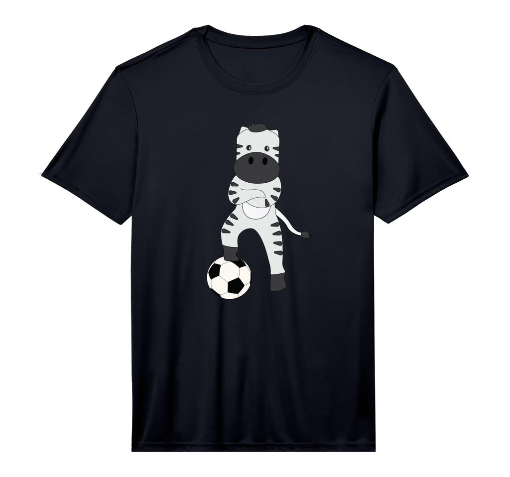 Zebra Soccer Player Wildlife Animals T-Shirt - Minimalist Print for Adults - T-Shirt, Sweatshirt, Hoodie
