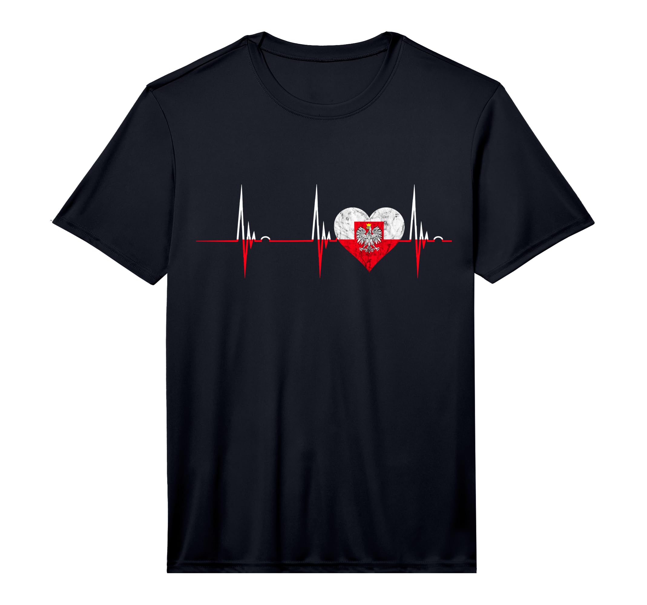 Poland Heart Polish Heartbeat Ekg Pulse T-Shirt - Streetwear Style Unisex - T-Shirt, Sweatshirt, Hoodie