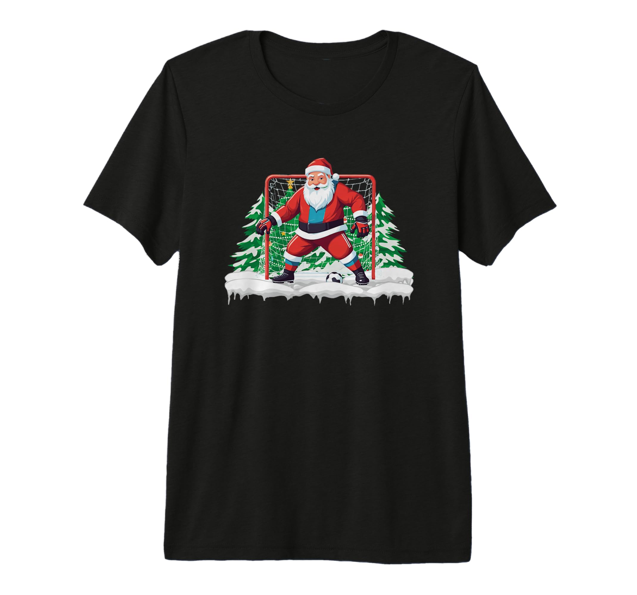 Soccer Goalie Santa Soccer Player T-Shirt - Trendy Graphic for Adults - T-Shirt, Sweatshirt, Hoodie