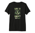 Life Is Better Eight Wheels Tri Blend T-Shirt - Custom Art Print Men Women - T-Shirt, Sweatshirt, Hoodie