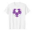 Purple Soccer Ball Heart Mom Fan Parent T-Shirt - Unique Graphic for Adults - T-Shirt, Sweatshirt, Hoodie
