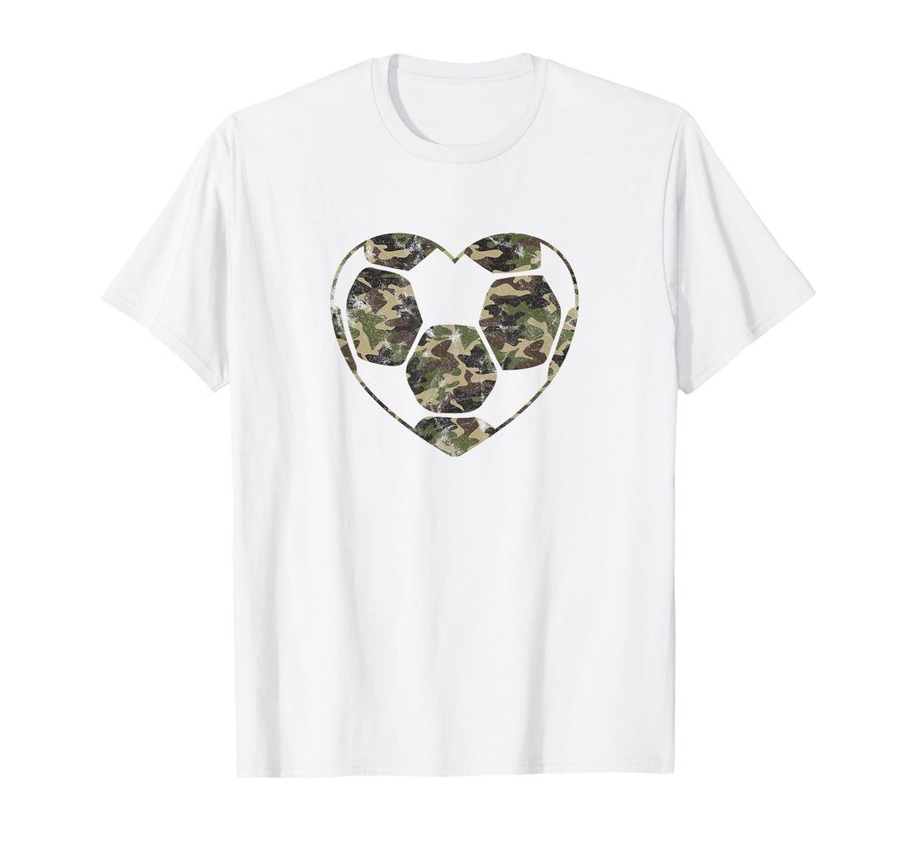 Soccer Ball Camo Heart Mom Fan Parent T-Shirt - Streetwear Style Unisex - T-Shirt, Sweatshirt, Hoodie