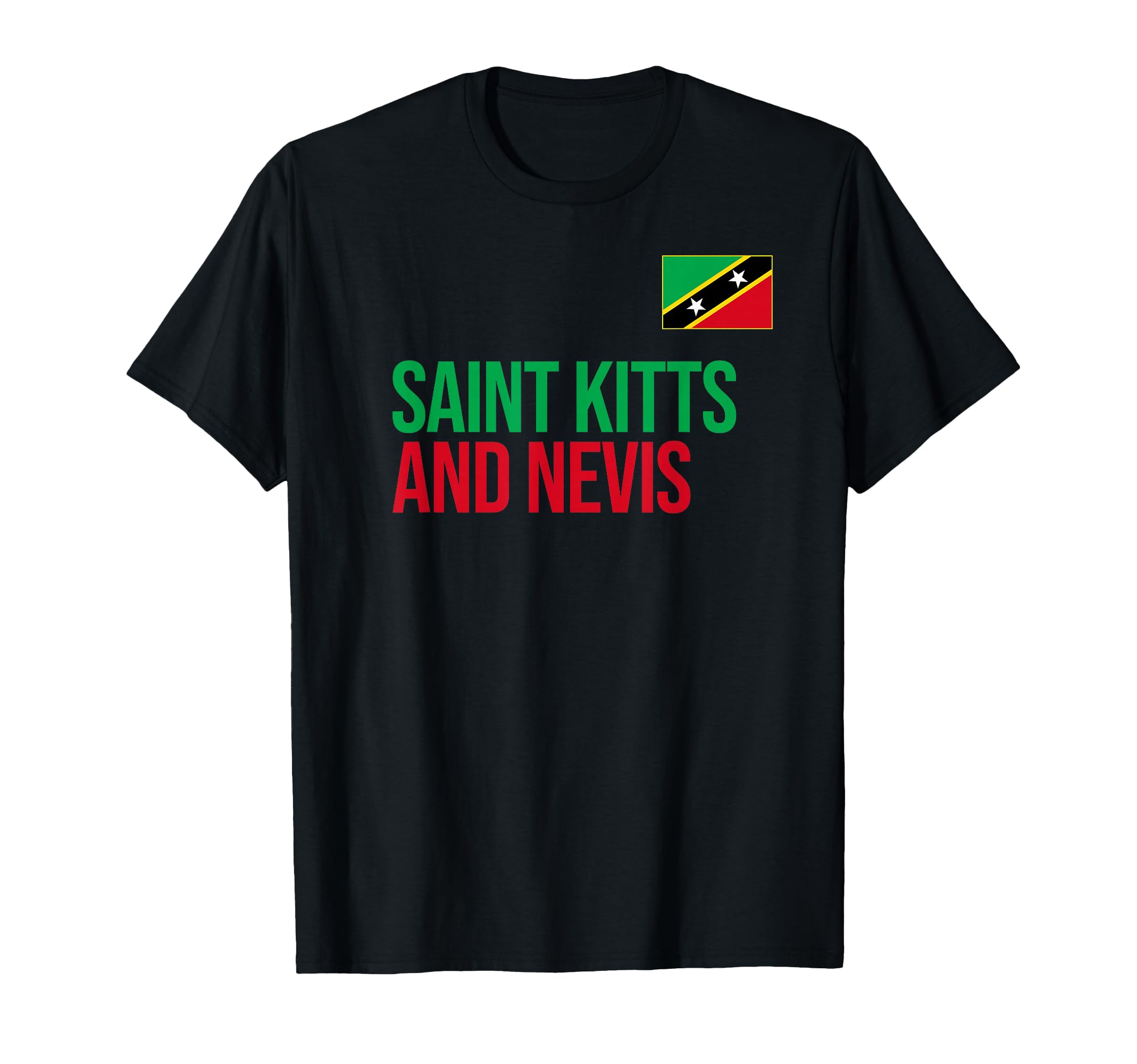 Saint Kitts And Nevis Flag Sports T-Shirt - Custom Art Print Men Women - T-Shirt, Sweatshirt, Hoodie