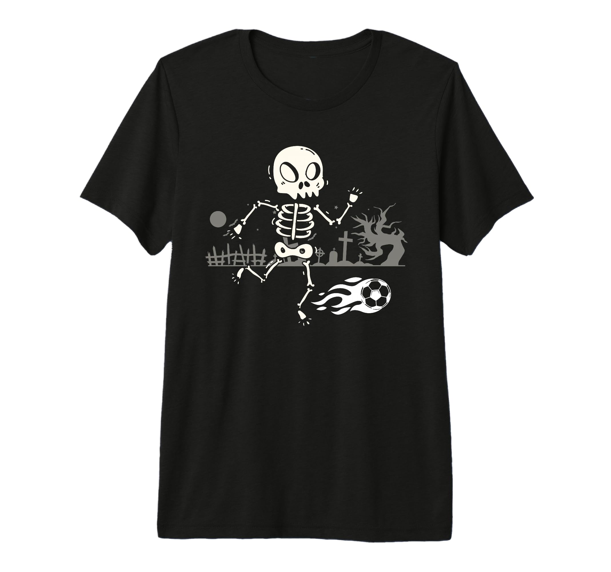 Skeleton Soccer Halloween Sport T-Shirt - Fun Novelty Design for Adults - T-Shirt, Sweatshirt, Hoodie