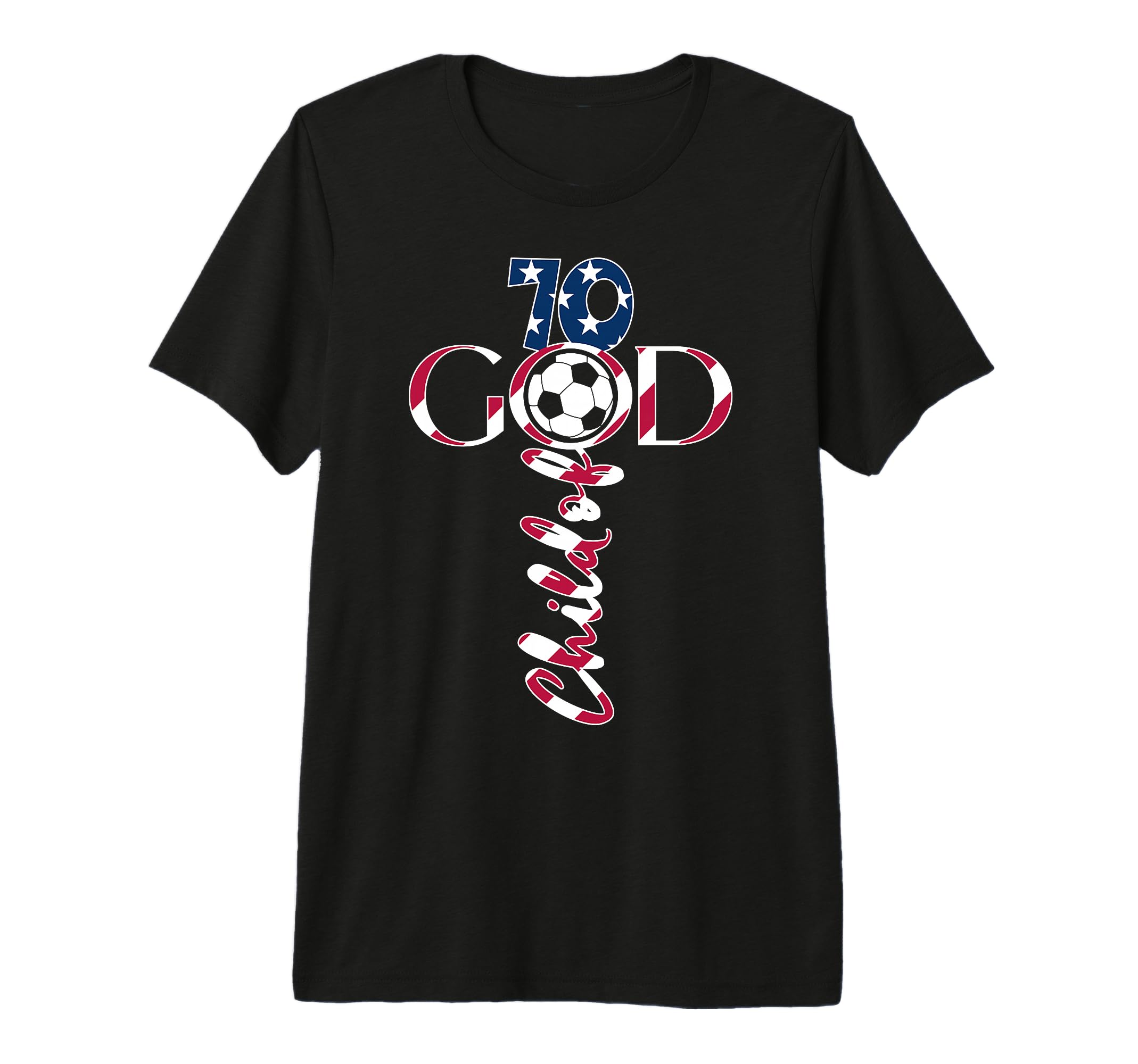 Jesus 70 Years Child God Soccer 70Th T-Shirt - Trendy Graphic Unisex - T-Shirt, Sweatshirt, Hoodie
