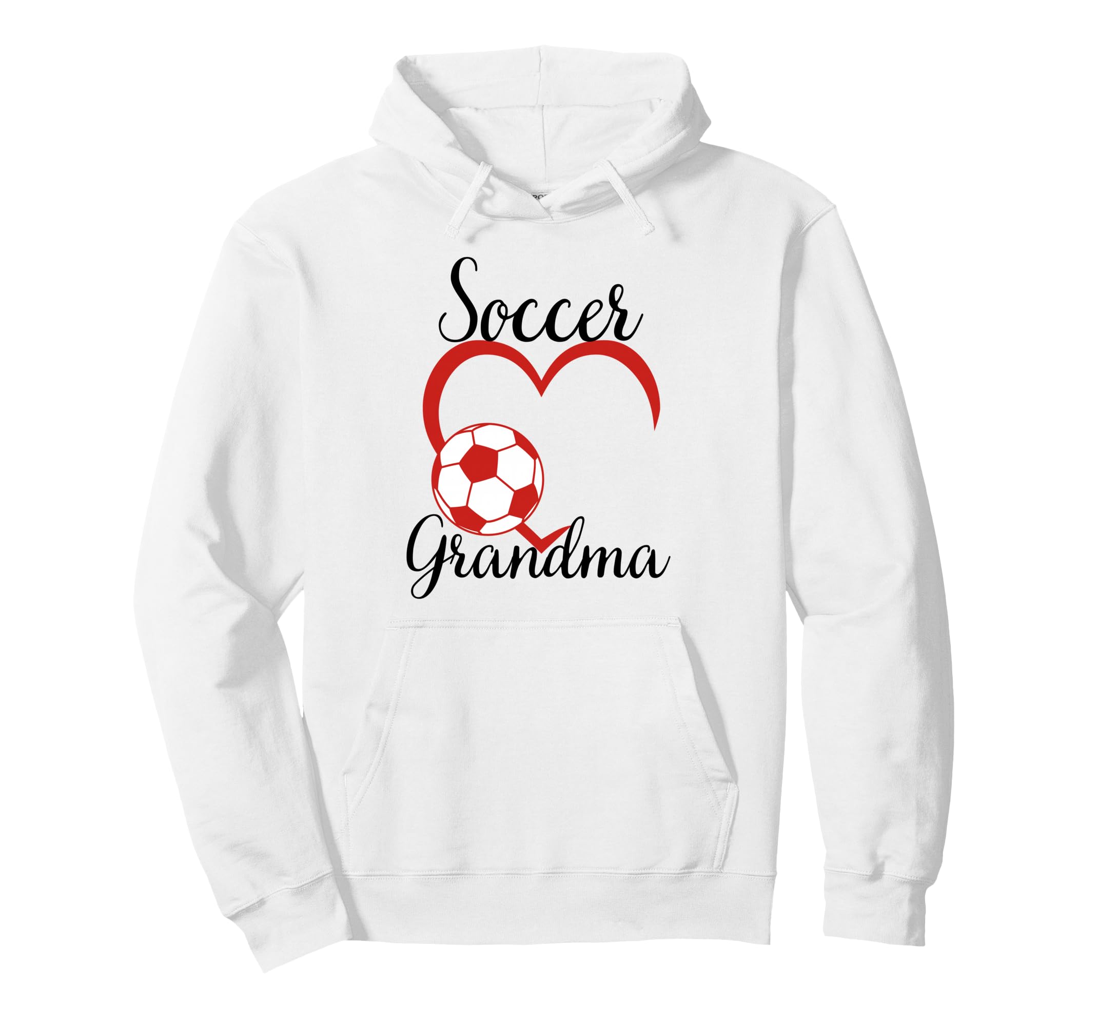 Funny Grandma Proud Soccer Lover Nana Red Hoodie - Unique Graphic Unisex - T-Shirt, Sweatshirt, Hoodie