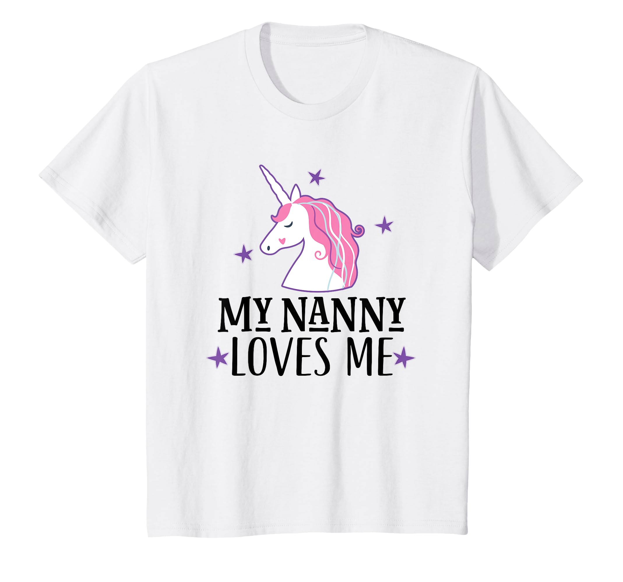 My Nanny Loves Me Unicorn Granddaughter T-Shirt - Trendy Graphic Unisex - T-Shirt, Sweatshirt, Hoodie