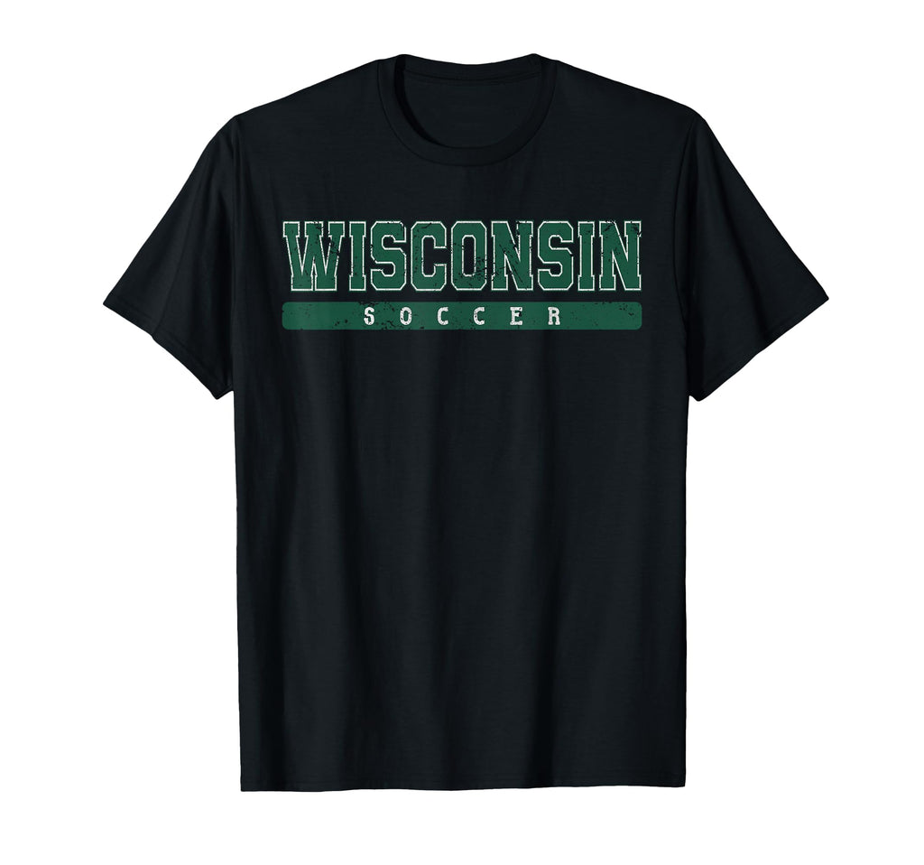 Wisconsin Soccer Tees Tanks Tops T-Shirt - Graphic Print for Adults - T-Shirt, Sweatshirt, Hoodie
