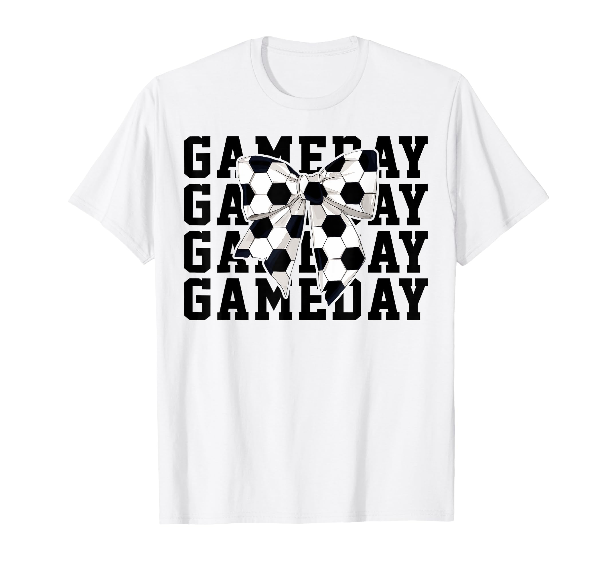 Soccer Lover Coquette Bow Game Day Funny T-Shirt - Novelty Apparel Unisex - T-Shirt, Sweatshirt, Hoodie