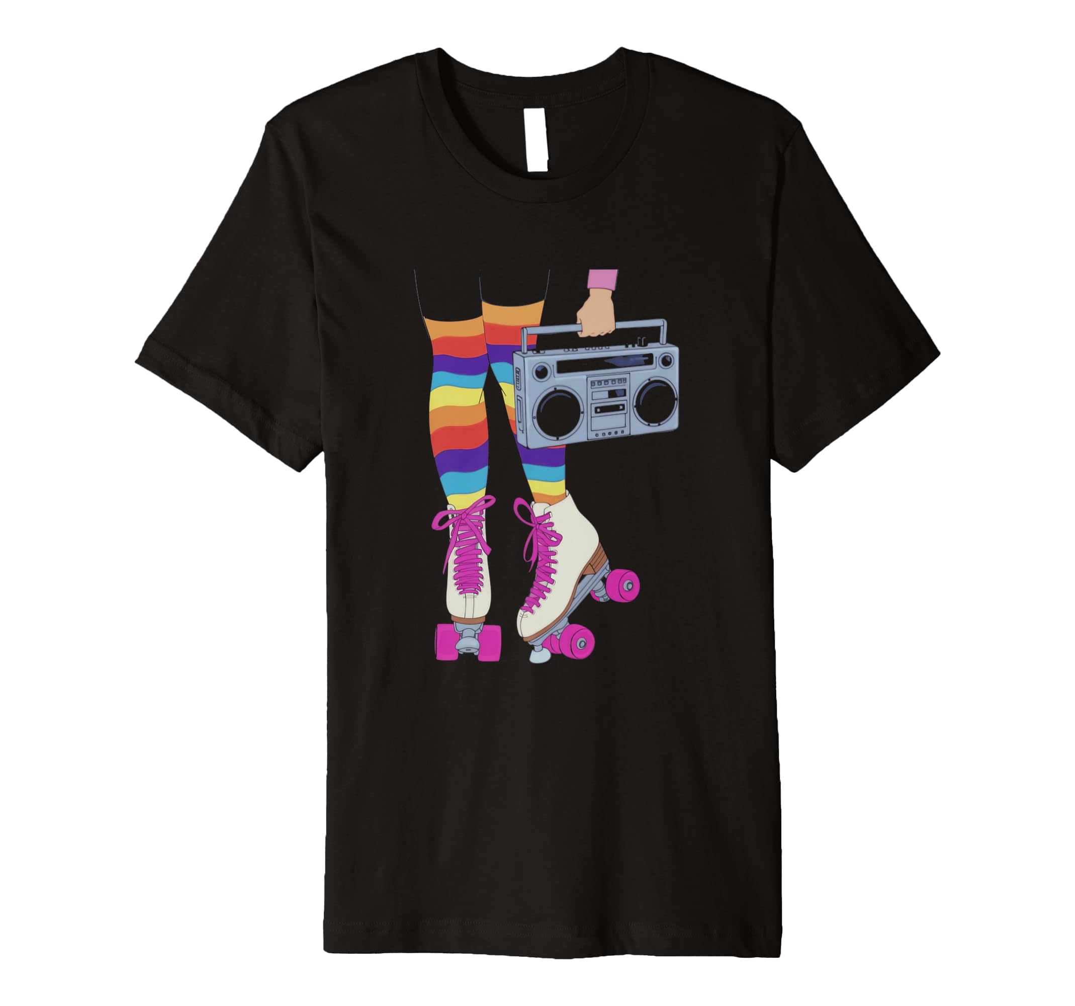 Rollerskates Funny 80S Roller Disco T-Shirt - Trendy Graphic Unisex - T-Shirt, Sweatshirt, Hoodie
