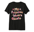 My Princess Wears Cleats Soccer Mom Groovy T-Shirt - Unique Graphic Unisex - T-Shirt, Sweatshirt, Hoodie