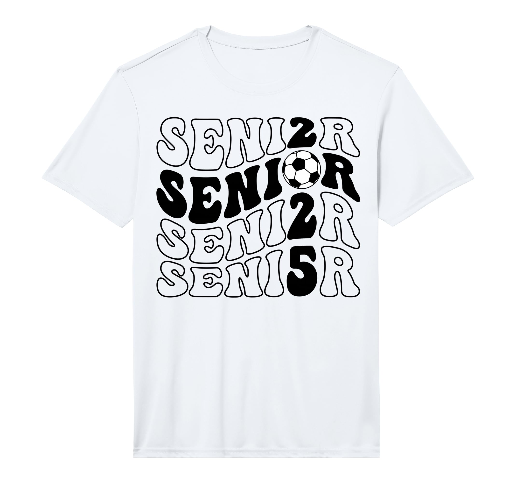 Groovy Senior 2025 Soccer Class 2025 T-Shirt - Unique Graphic Men Women - T-Shirt, Sweatshirt, Hoodie