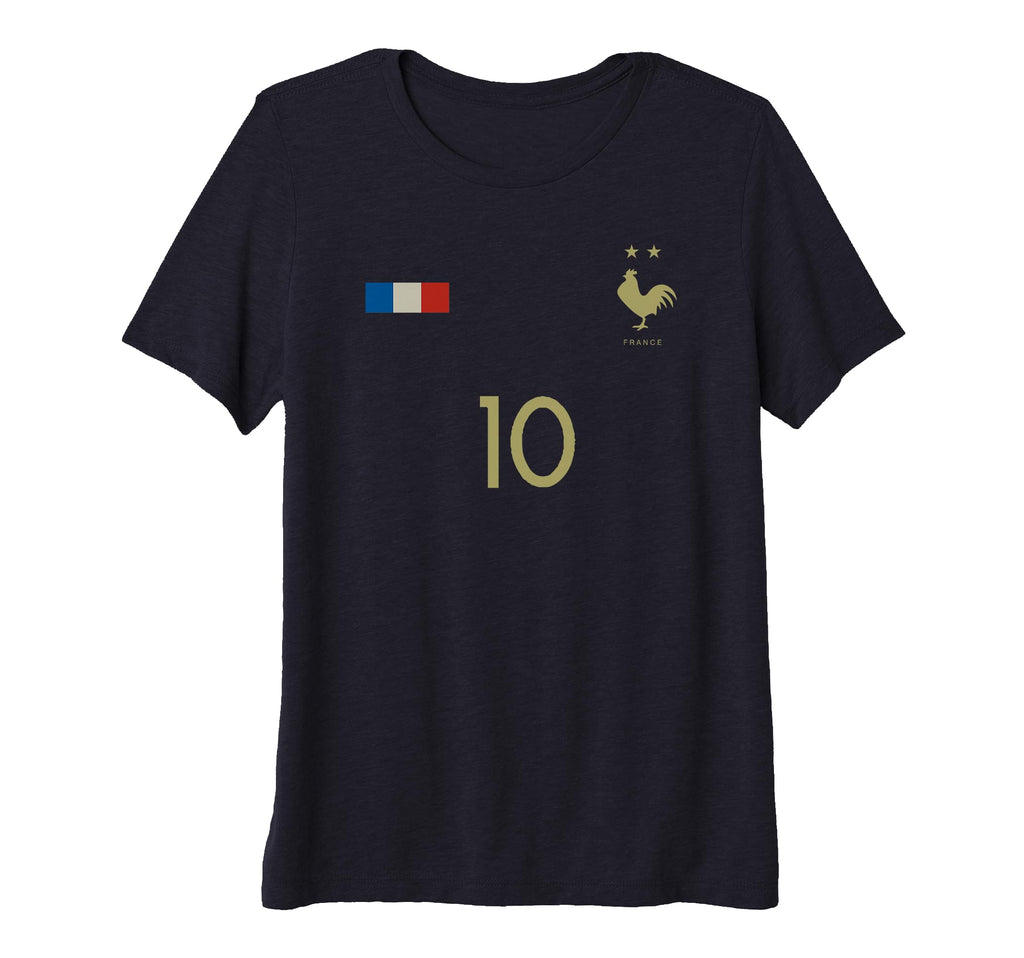 France Number 10 French Soccer T-Shirt - Novelty Apparel for Adults - T-Shirt, Sweatshirt, Hoodie