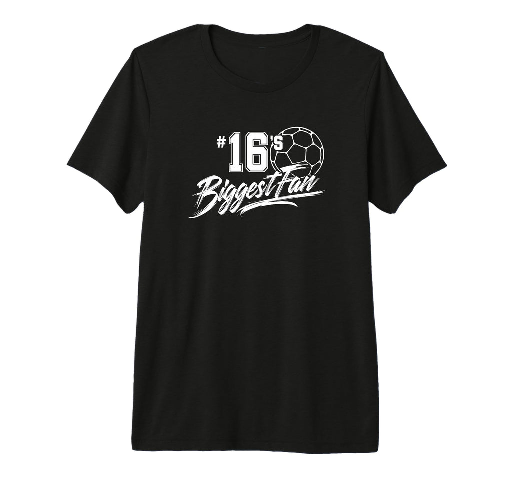 Number 16S Biggest Fan Soccer T-Shirt - Aesthetic Graphic for Adults - T-Shirt, Sweatshirt, Hoodie