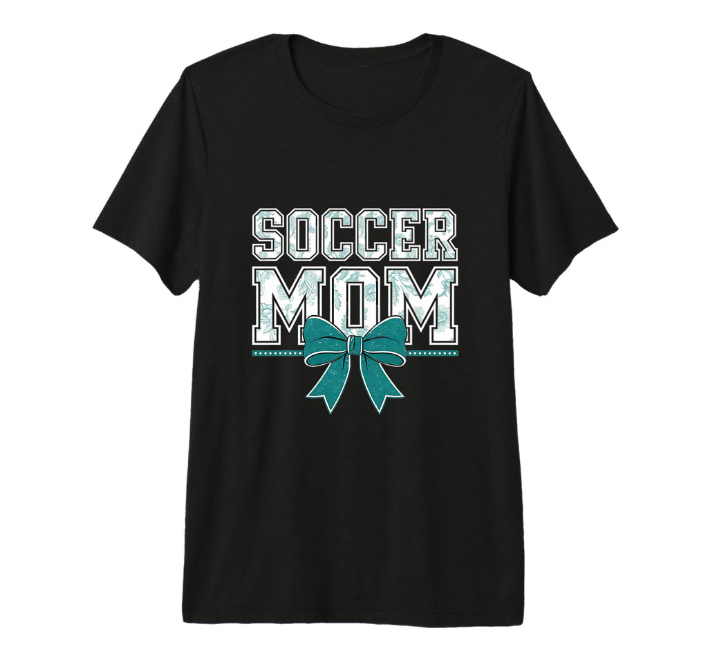Soccer Mom Coquette Bow Mothers Day Tri T-Shirt - Custom Art Print Unisex - T-Shirt, Sweatshirt, Hoodie