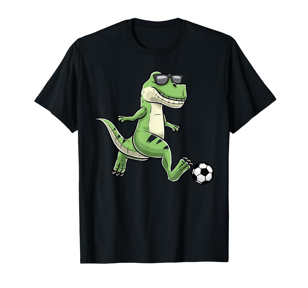 T Rex Playing Soccer Dinosaur Soccer T-Shirt - Trendy Graphic for Adults - T-Shirt, Sweatshirt, Hoodie