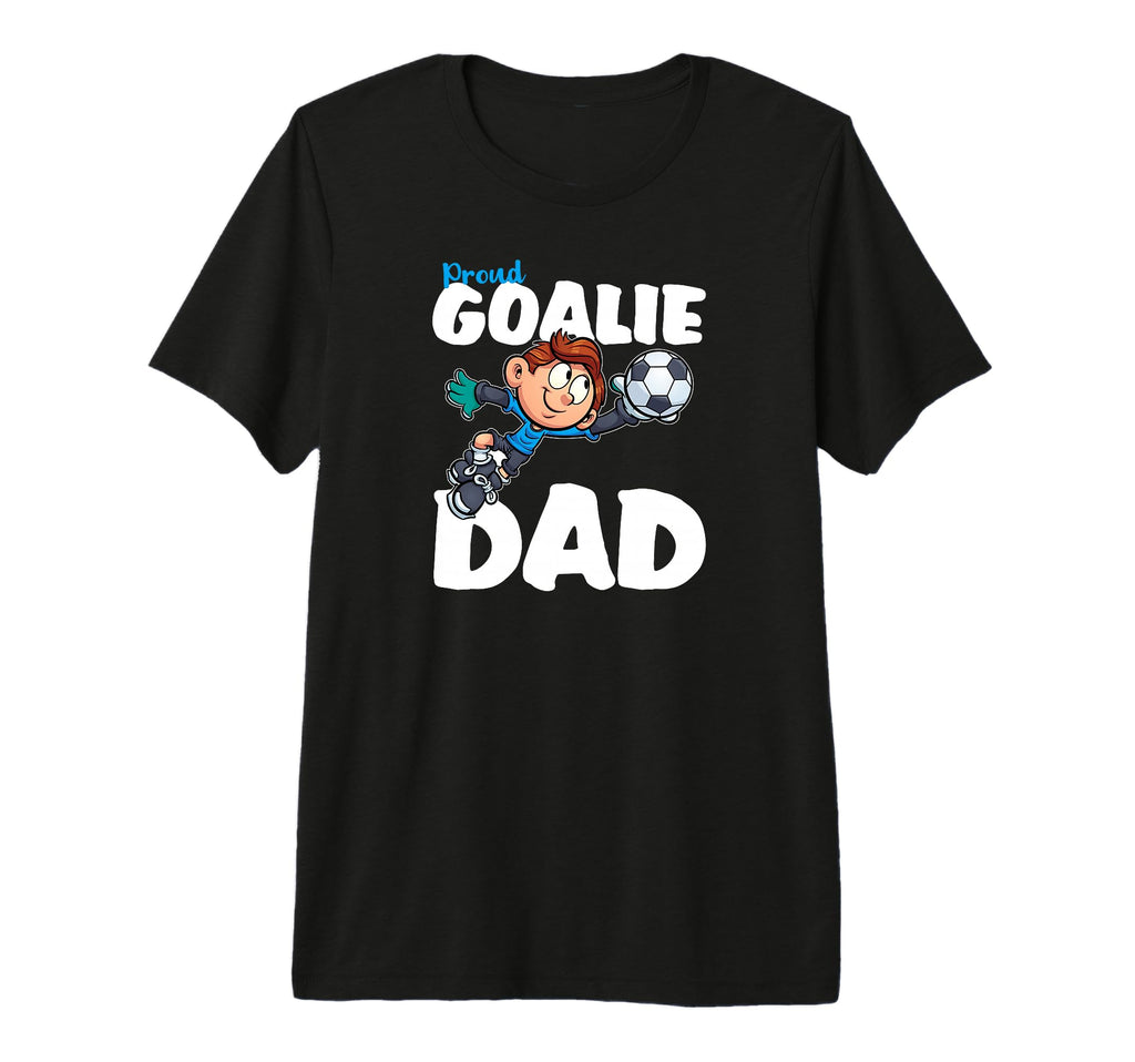 Mens Proud Goalie Dad Tri Blend T-Shirt - Trendy Graphic for Adults - T-Shirt, Sweatshirt, Hoodie