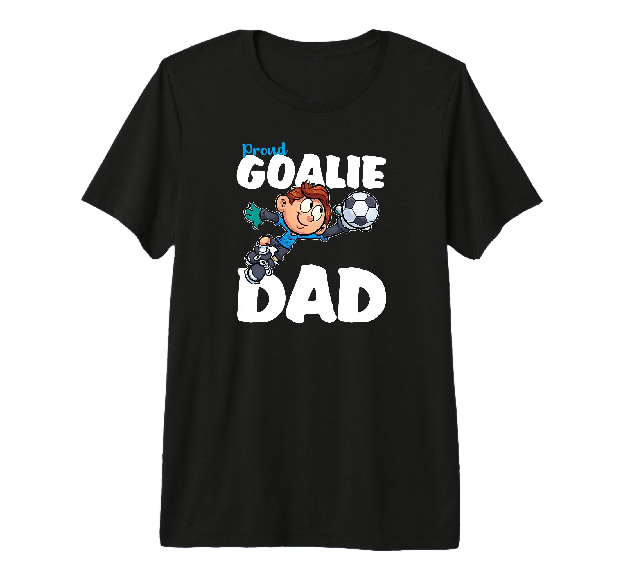 Mens Proud Goalie Dad Tri Blend T-Shirt - Trendy Graphic for Adults - T-Shirt, Sweatshirt, Hoodie