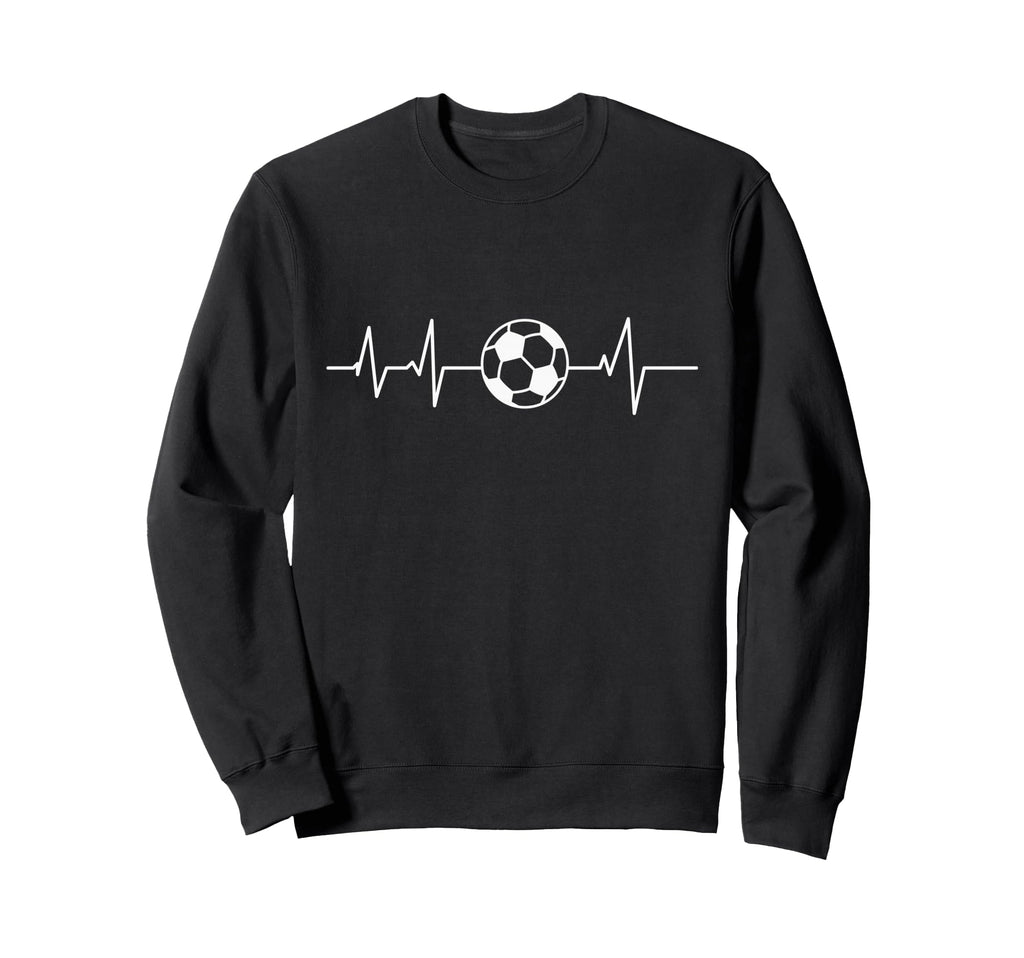 I Love Soccer Heartbeat Sweatshirt - Aesthetic Graphic Unisex - T-Shirt, Sweatshirt, Hoodie