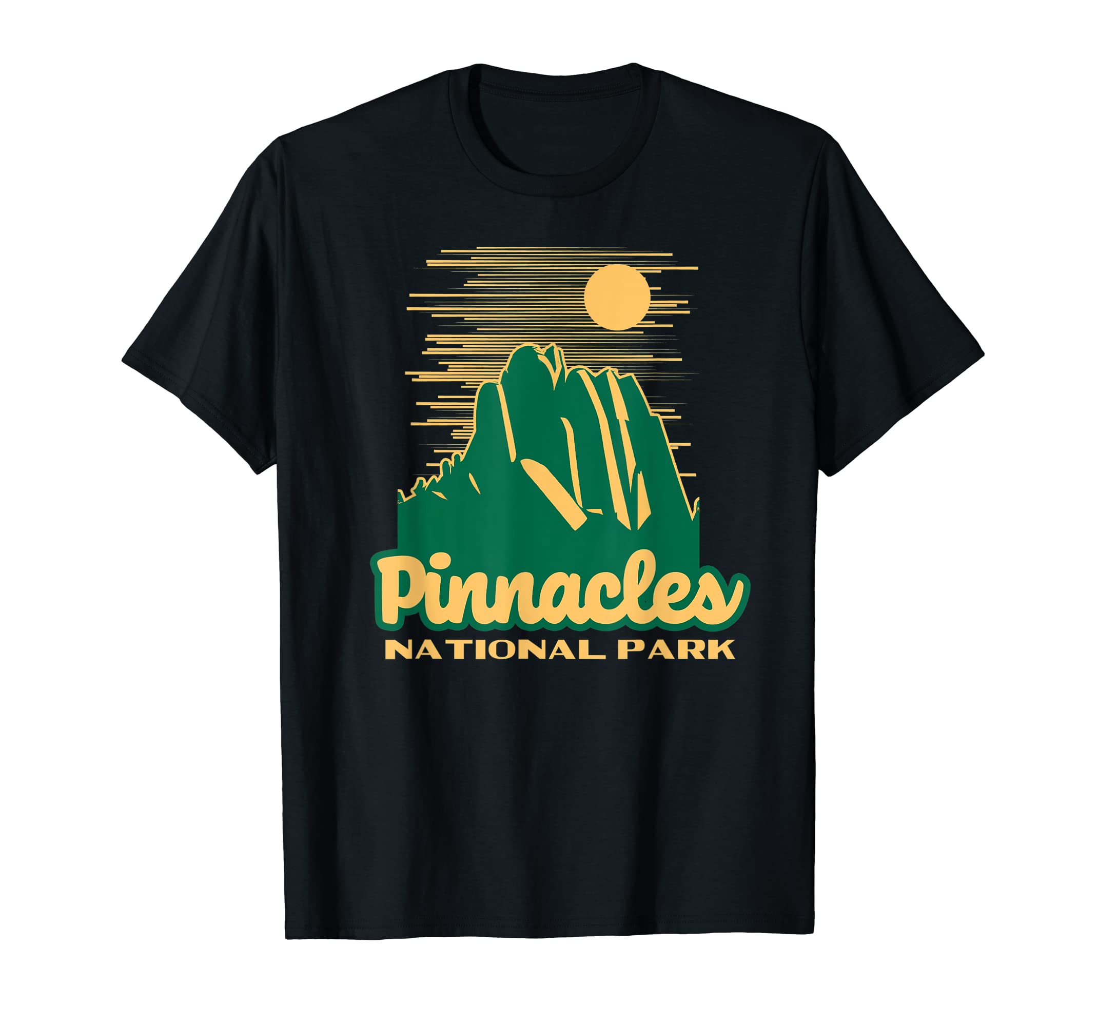 Pinnacles National Park 80S Park Sign T-Shirt - Custom Art Print Unisex - T-Shirt, Sweatshirt, Hoodie