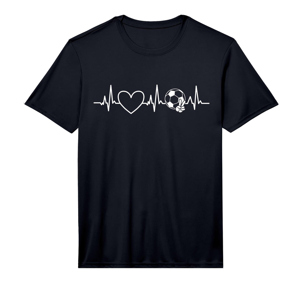 Soccer Heartbeat Football Dad Mom T-Shirt - Novelty Apparel Unisex - T-Shirt, Sweatshirt, Hoodie