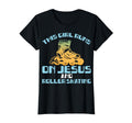 Runs Jesus And Roller Skating Funny T-Shirt - Unique Graphic Unisex - T-Shirt, Sweatshirt, Hoodie