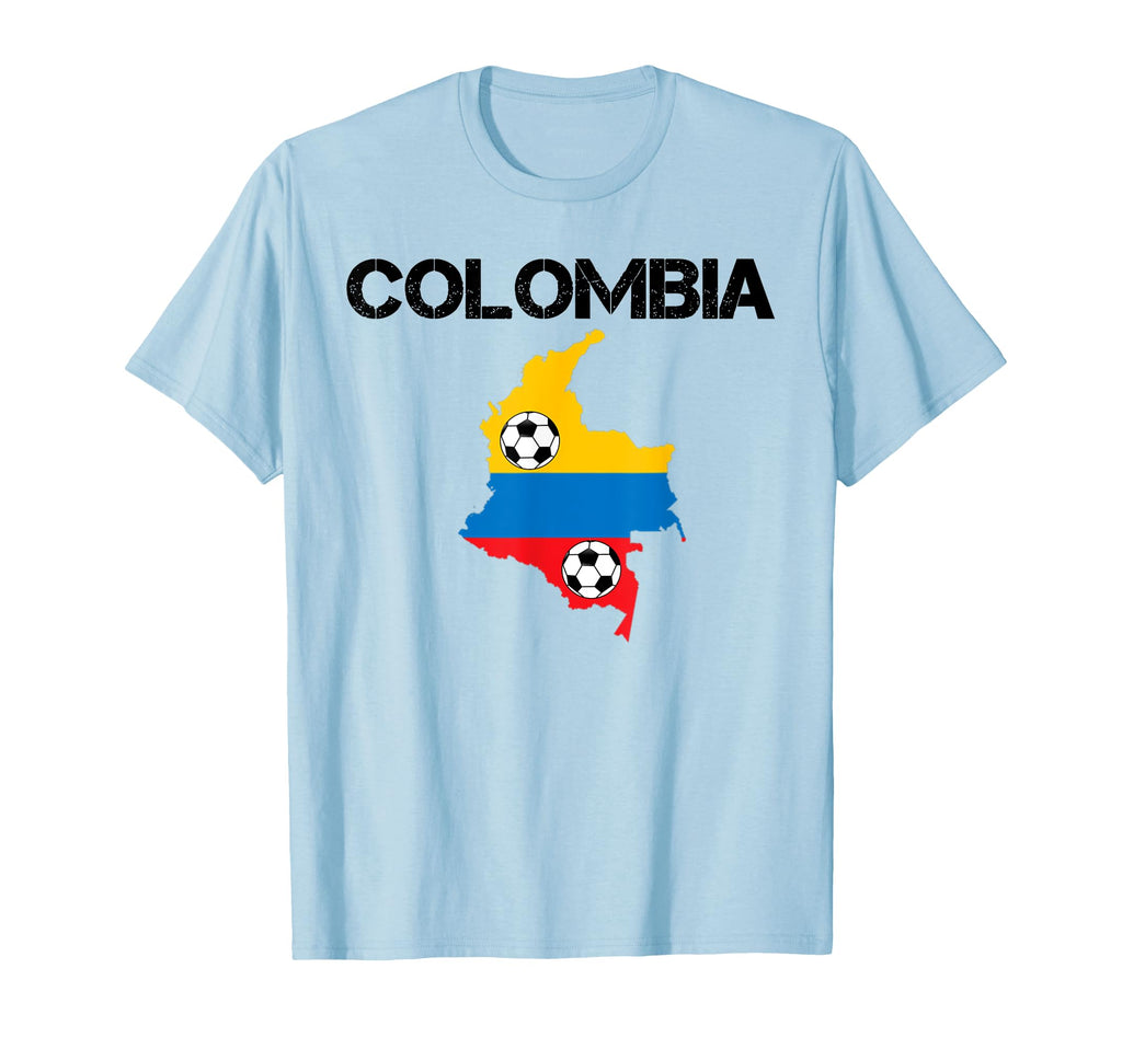 Colombia Jersey Soccer Ball Flag T-Shirt - Custom Art Print for Adults - T-Shirt, Sweatshirt, Hoodie