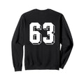 Number 63 Backside 80S 90S Team Sweatshirt - Custom Art Print for Adults - T-Shirt, Sweatshirt, Hoodie