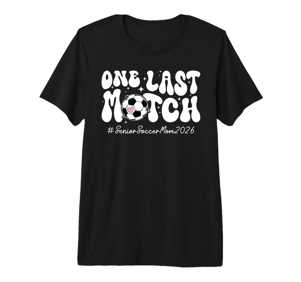 Groovy Soccer Senior Mom 2026 Soccer T-Shirt - Minimalist Print for Adults - T-Shirt, Sweatshirt, Hoodie