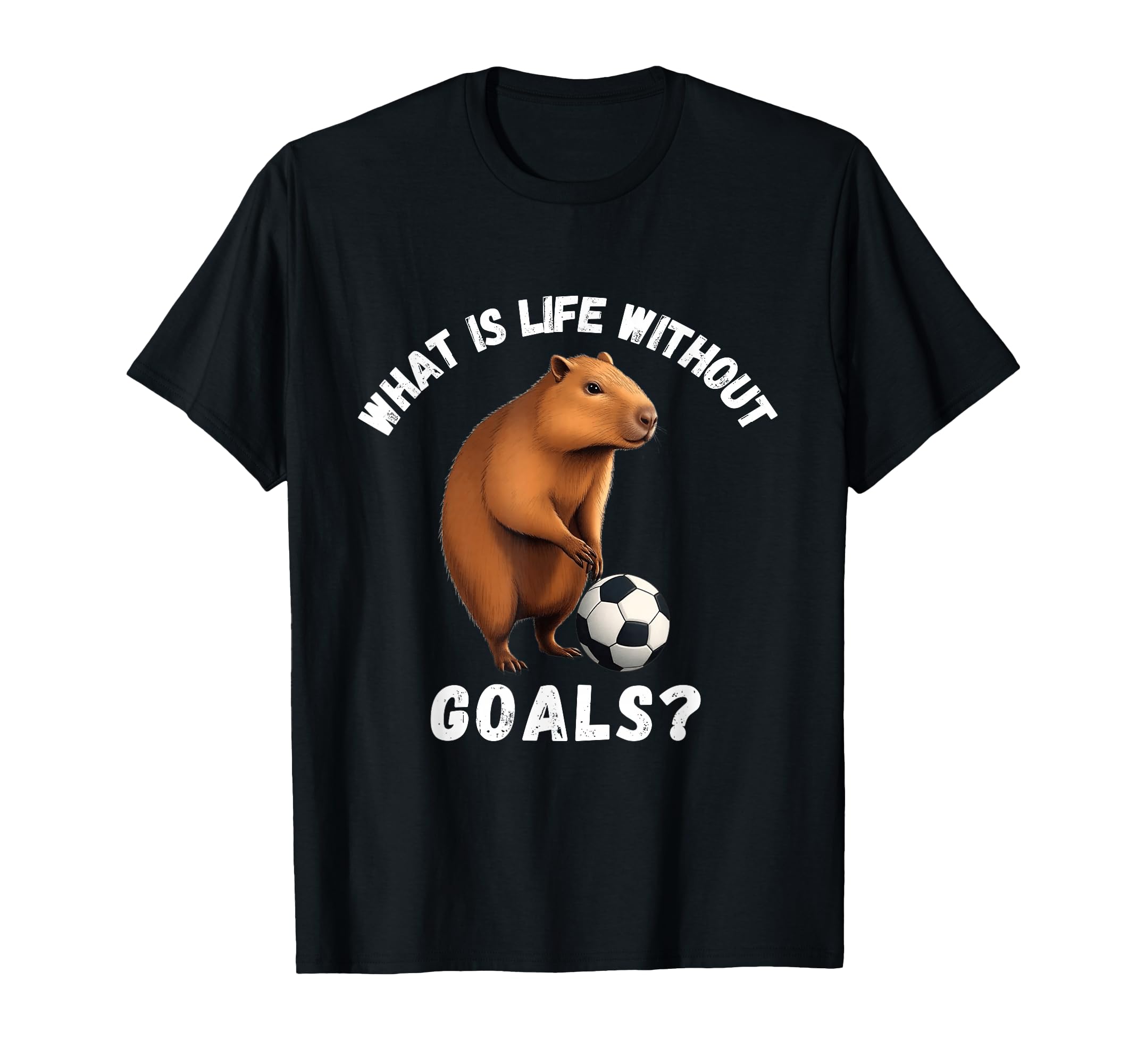 Cappy Funny Soccer Capybara Football T-Shirt - Minimalist Print for Adults - T-Shirt, Sweatshirt, Hoodie