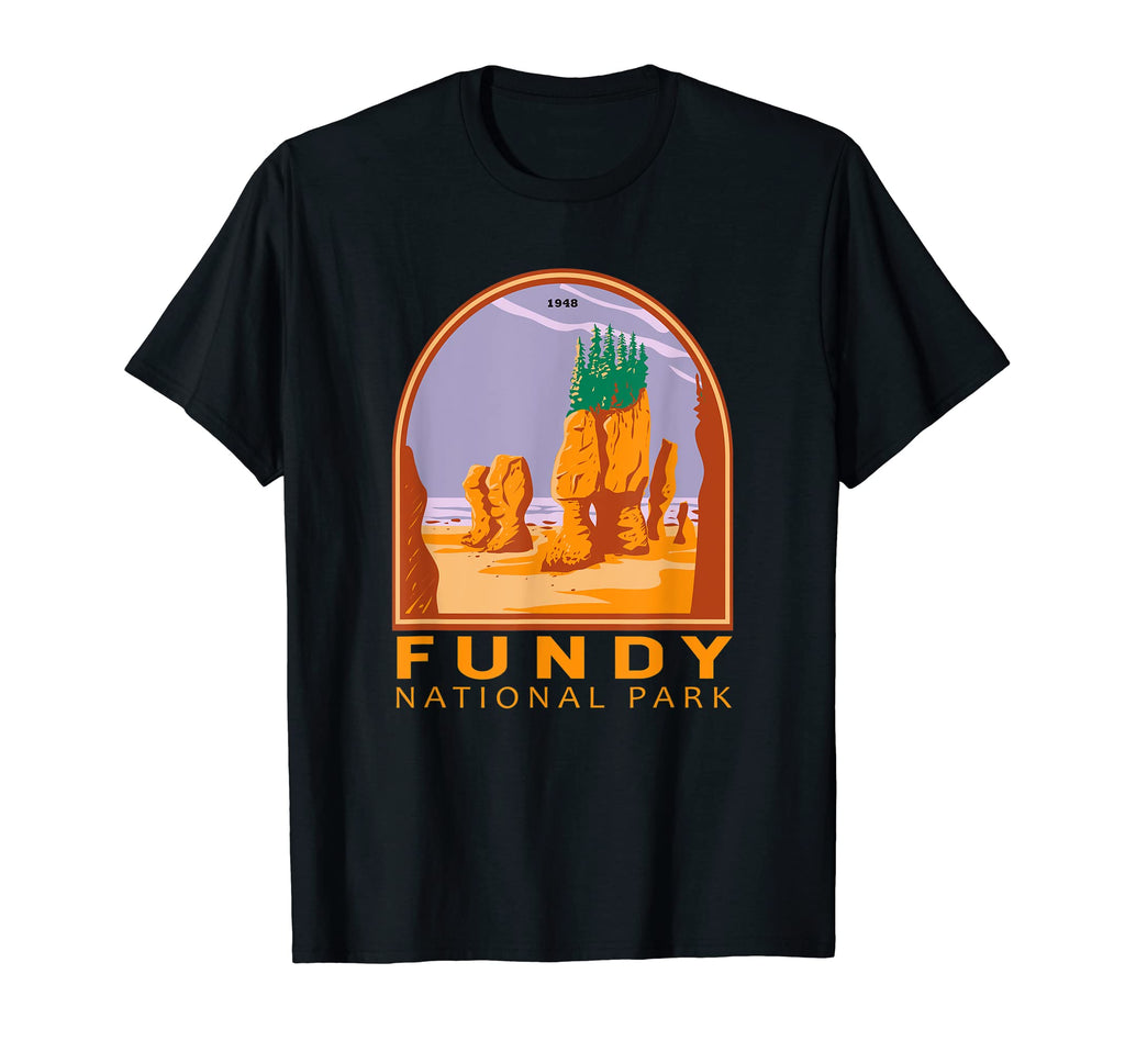 Fundy National Park Canada Emblem T-Shirt - Fun Novelty Design for Adults - T-Shirt, Sweatshirt, Hoodie