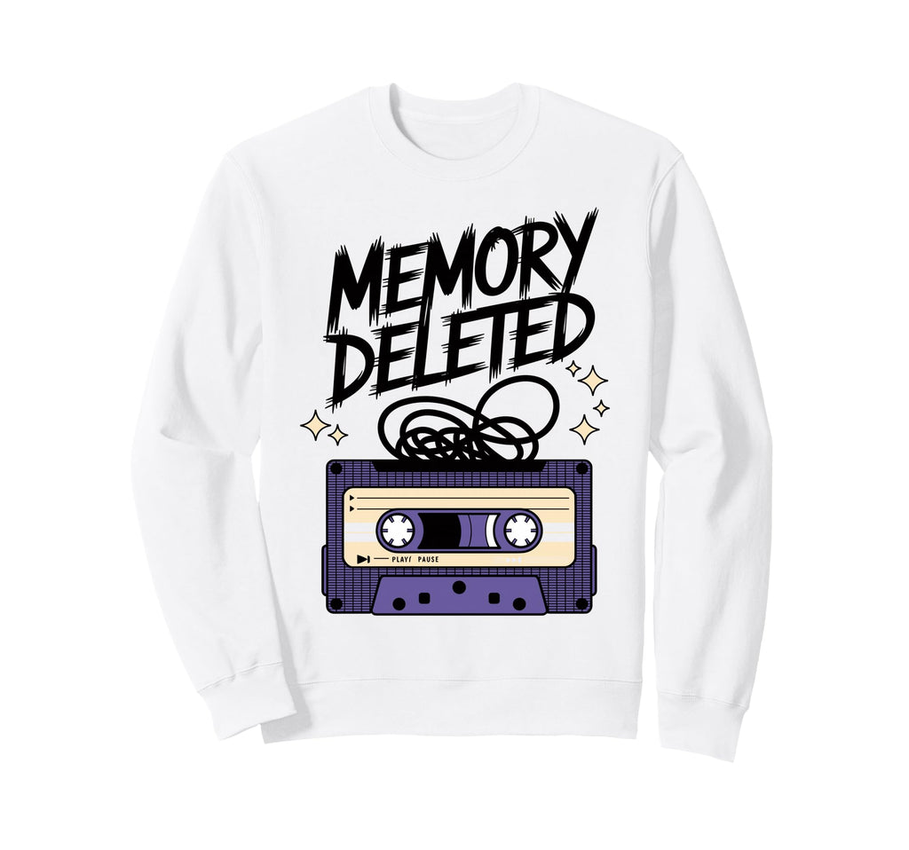 Memory Deleted Funny Cassette Tape Sweatshirt - Trendy Graphic Unisex - T-Shirt, Sweatshirt, Hoodie