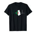 Algeria Heart Algerian Heartbeat T-Shirt - Aesthetic Graphic Unisex - T-Shirt, Sweatshirt, Hoodie