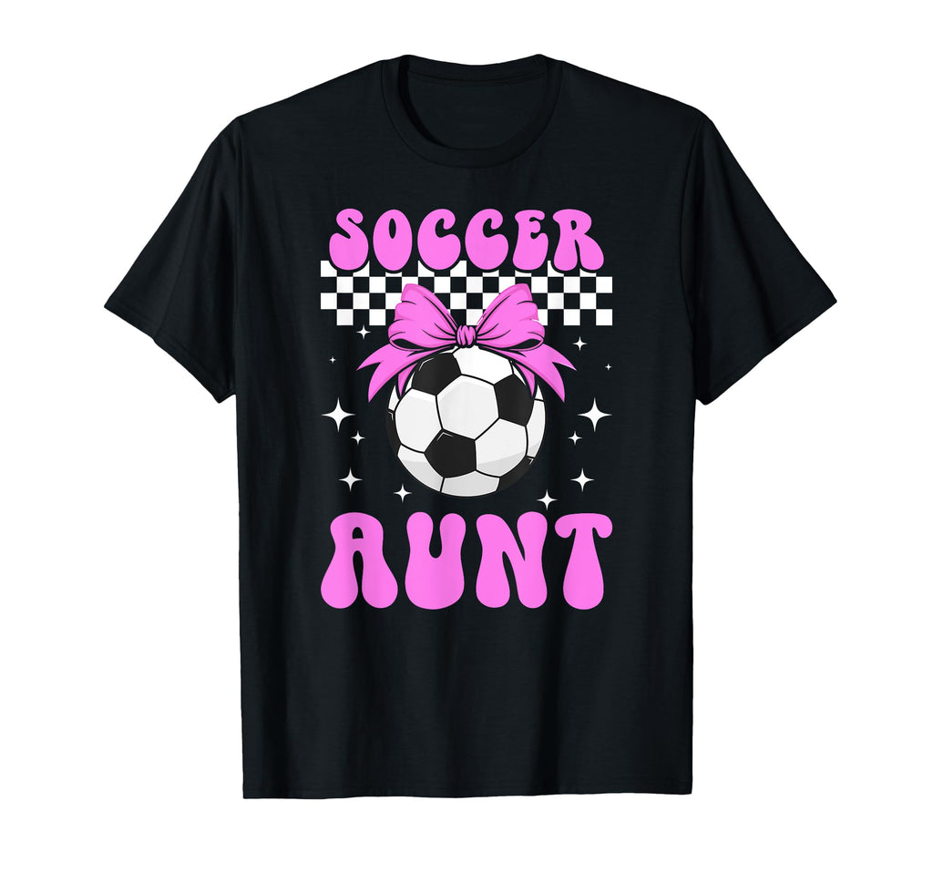 Soccer Aunt Soccer Player Auntie Coquette T-Shirt - Custom Art Print Unisex - T-Shirt, Sweatshirt, Hoodie