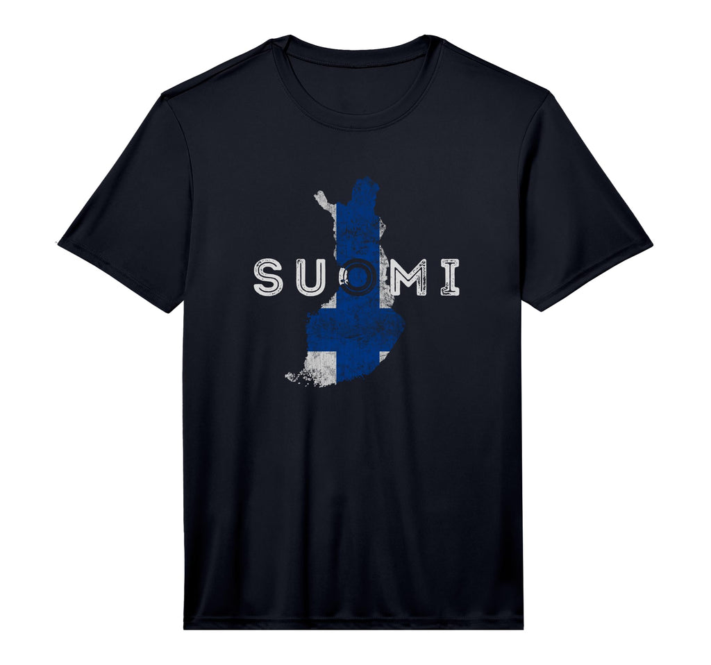 Finnish Map And Flag Souvenir T-Shirt - Fun Novelty Design Men Women - T-Shirt, Sweatshirt, Hoodie