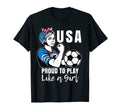 American Proud To Play Like American T-Shirt - Minimalist Print for Adults - T-Shirt, Sweatshirt, Hoodie