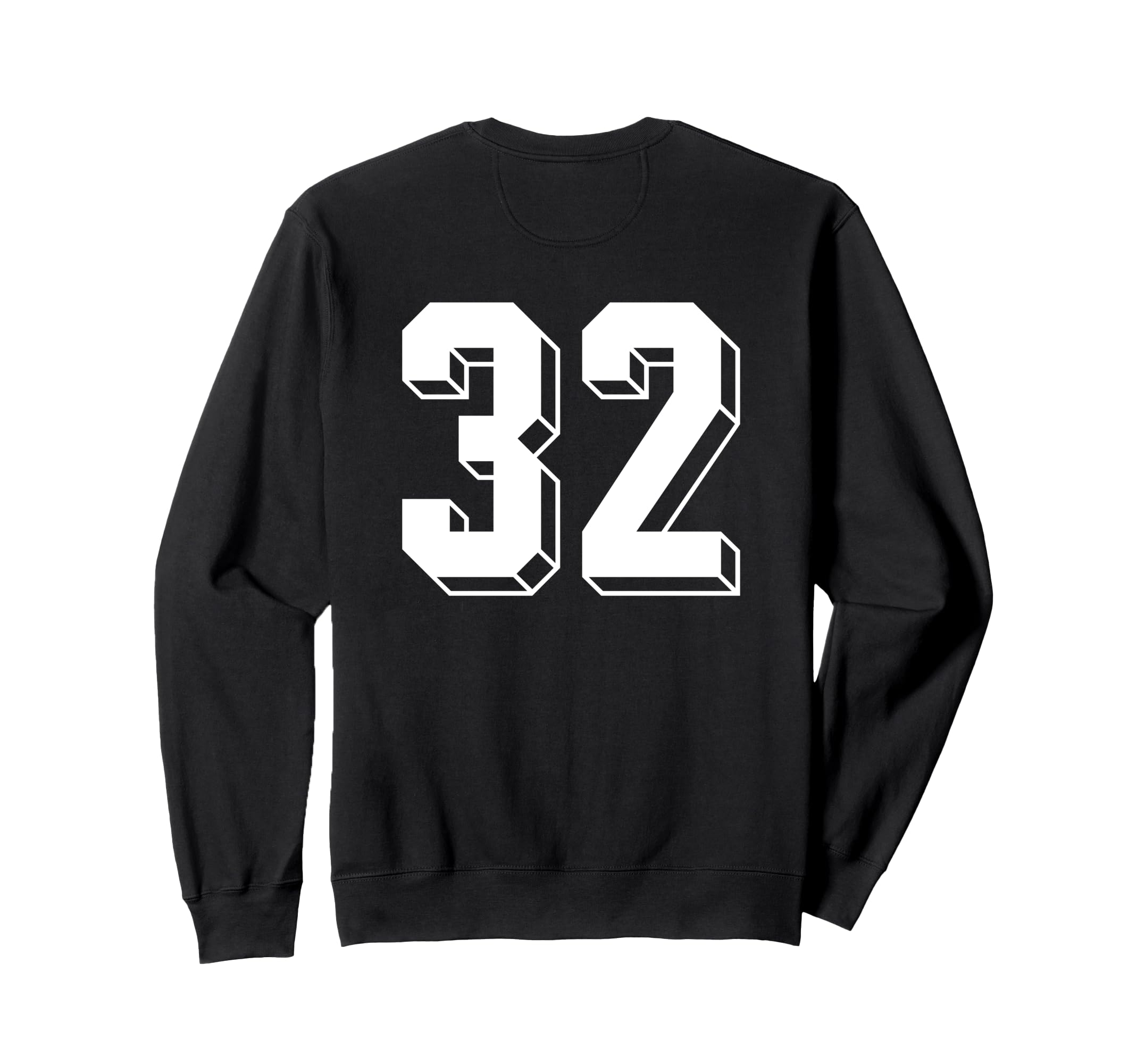 Number 32 Backside 80S 90S Team Sweatshirt - Minimalist Print for Adults - T-Shirt, Sweatshirt, Hoodie