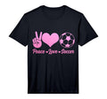 Soccer Player Peace Love Soccer Player T-Shirt - Aesthetic Graphic Unisex - T-Shirt, Sweatshirt, Hoodie