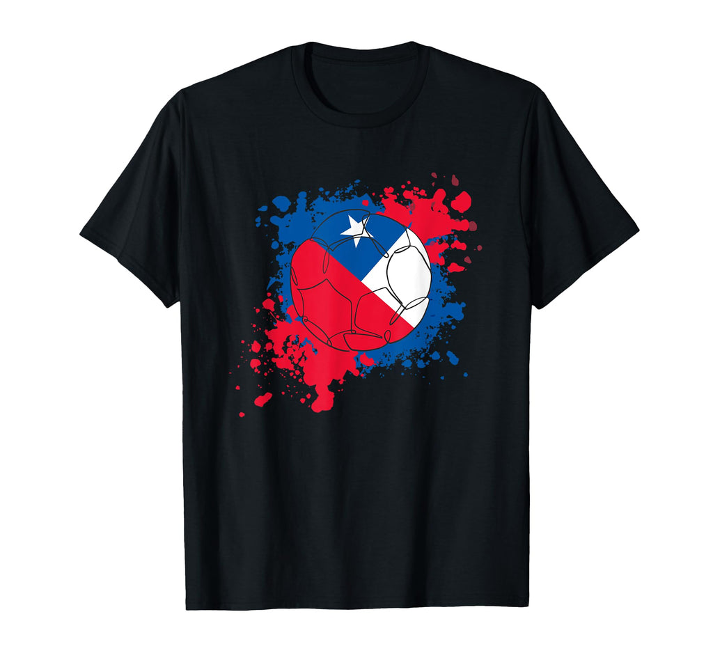 Soccer Ball Flag Chile T-Shirt - Minimalist Print Unisex - T-Shirt, Sweatshirt, Hoodie