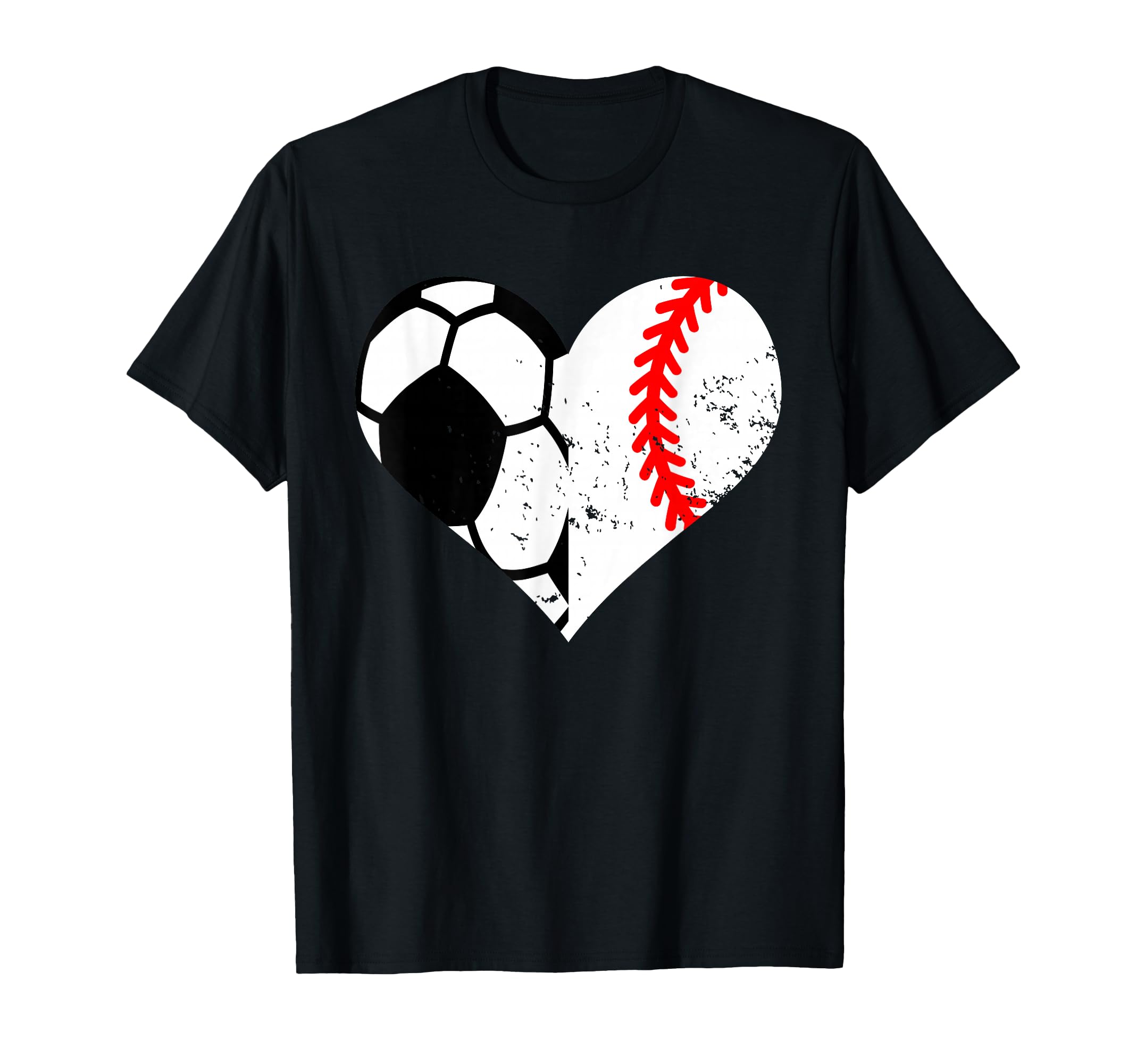 Soccer Baseball Heart Funny Soccer T-Shirt - Minimalist Print Unisex - T-Shirt, Sweatshirt, Hoodie