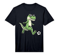 T Rex Playing Soccer Dinosaur Soccer T-Shirt - Custom Art Print Unisex - T-Shirt, Sweatshirt, Hoodie