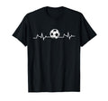 Soccer Heartbeat Soccer Lover Ball T-Shirt - Casual Everyday Wear Unisex - T-Shirt, Sweatshirt, Hoodie