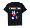Dabbing Husky Dog Croatia Soccer Fans T-Shirt - Trendy Graphic Men Women - T-Shirt, Sweatshirt, Hoodie