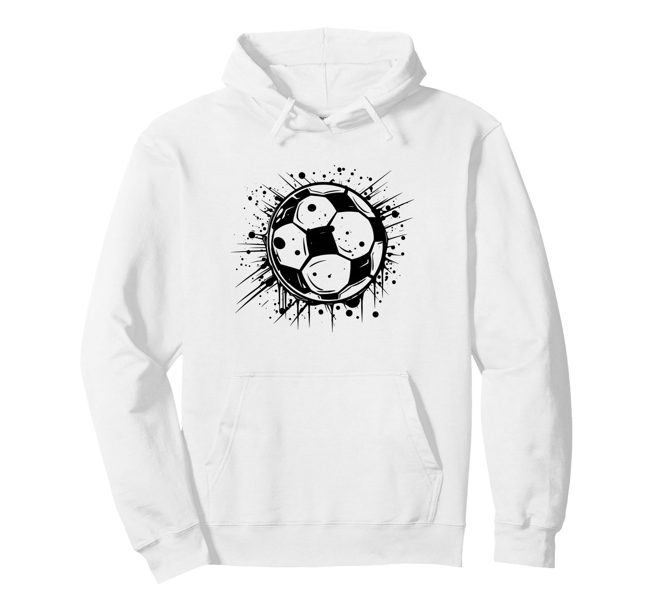 Soccer Ball Splash Footballer Goal Hoodie - Fun Novelty Design Men Women - T-Shirt, Sweatshirt, Hoodie