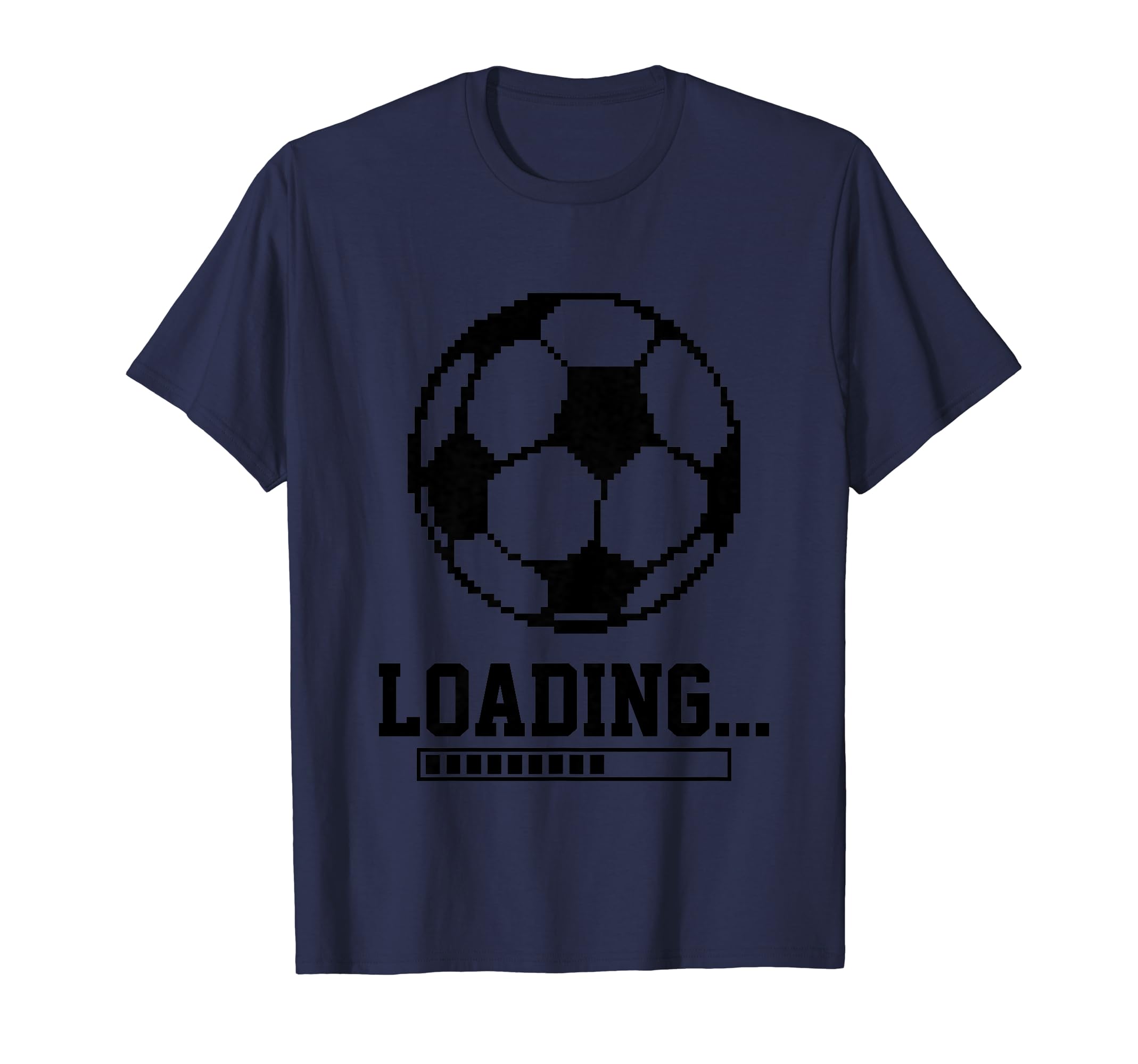 Loading Pixelated Soccer Ball Gamer T-Shirt - Unique Graphic Men Women - T-Shirt, Sweatshirt, Hoodie