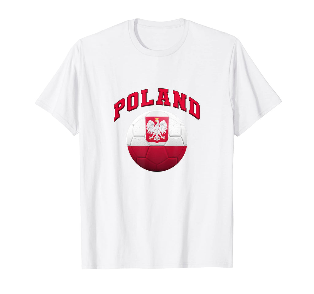Flag And Colors Poland Football And T-Shirt - Trendy Graphic for Adults - T-Shirt, Sweatshirt, Hoodie