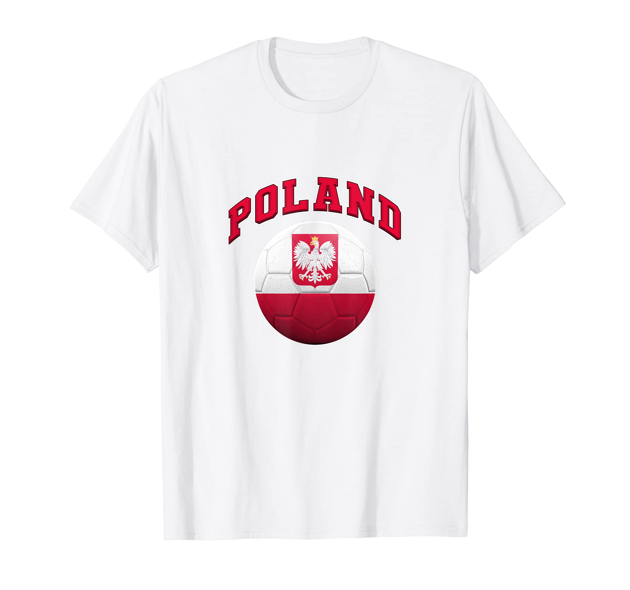 Flag And Colors Poland Football And T-Shirt - Trendy Graphic for Adults - T-Shirt, Sweatshirt, Hoodie