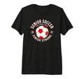 Soccer Senior 2025 Final Half Tri T-Shirt - Minimalist Print for Adults - T-Shirt, Sweatshirt, Hoodie