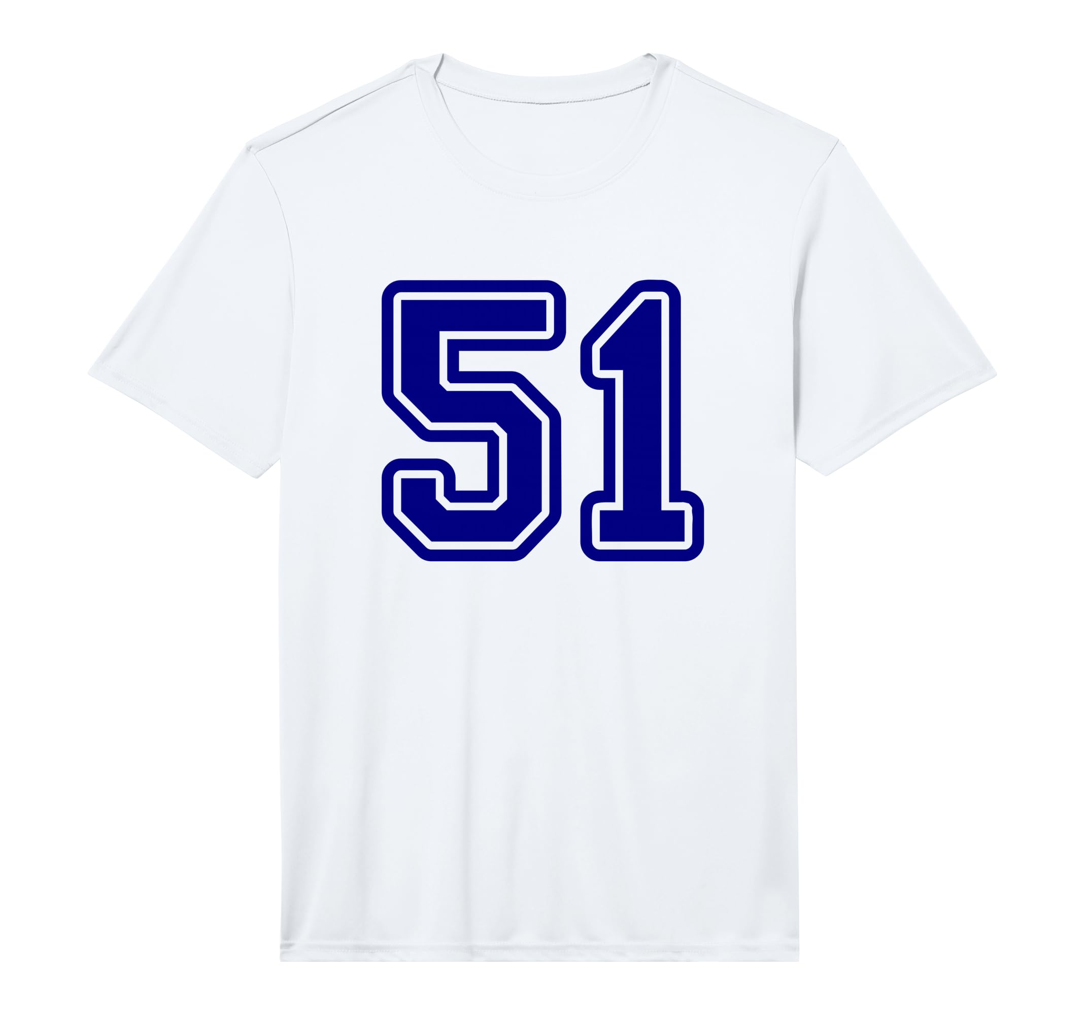 Blue Sports Team Number 51 Performance T-Shirt - Streetwear Style Men Women - T-Shirt, Sweatshirt, Hoodie