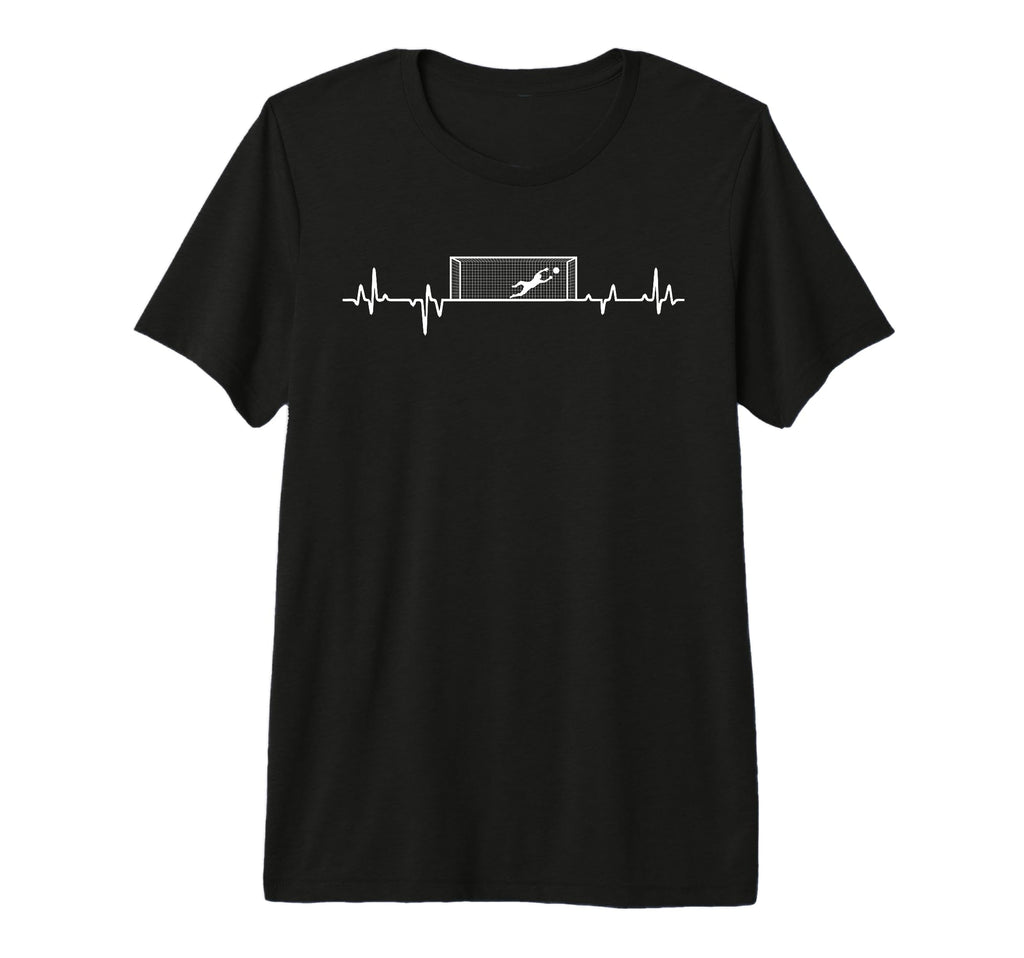 Soccer Goalie Heartbeat Soccer T-Shirt - Minimalist Print Men Women - T-Shirt, Sweatshirt, Hoodie